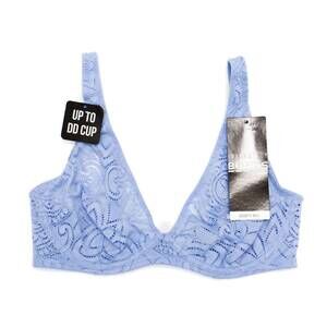 NEW INTIMATELY women's deep v bra in blue